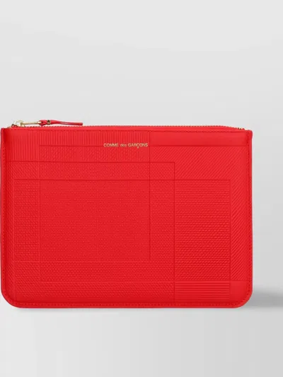 Comme Des Garçons Metal Hardware Rectangular Leather Pouch