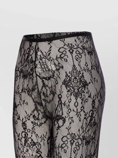 Givenchy Sheer Lace Fabric Elastic Waistband Leggings In Multi
