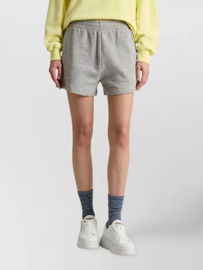 Woolrich Heathered Texture Elasticated Waistband Shorts In Grey