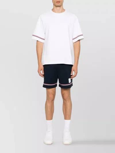 Thom Browne Rugby Fit Short Sleeve Tee In Cotton Interlock