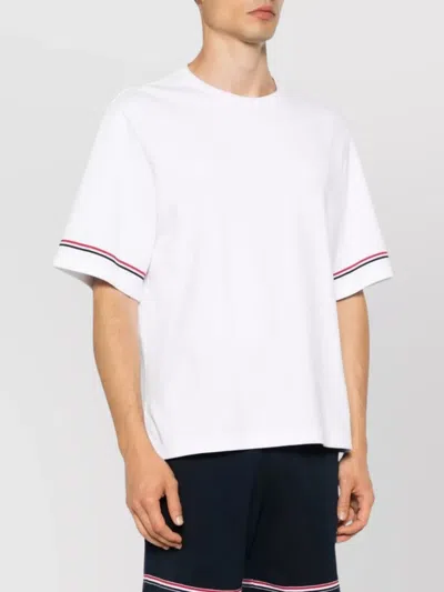 Thom Browne Rugby Fit Short Sleeve Tee In Cotton Interlock