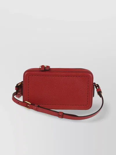 Valentino Garavani Small Red Crossbody Bag Alltime In Brown