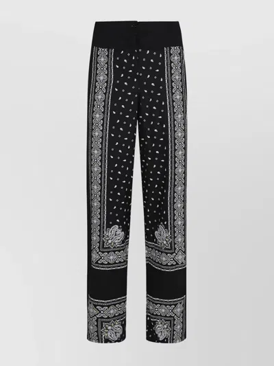 Pinko Trousers Wide Leg Patterned Design