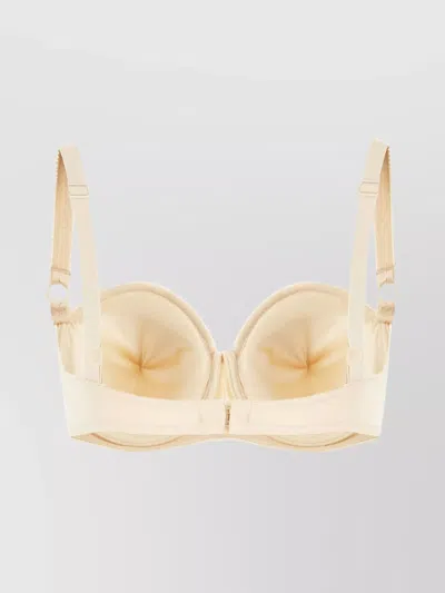 Dolce & Gabbana Padded Cups Silk Stretch Bra In White