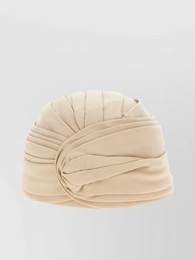 Valentino Women Beige Wool Rigid Turban Hat, Xs Luxury Hats For Women Darveys