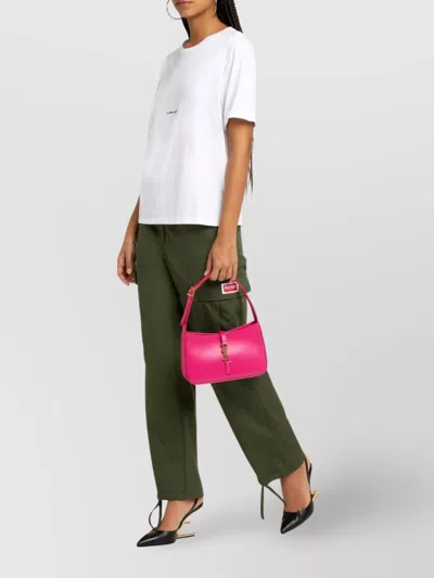 Saint Laurent Cotton T-shirt With Frontal Iconic Print In White