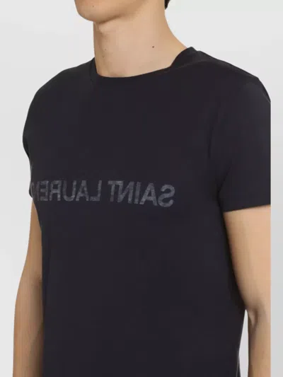 Saint Laurent Reverse Logo T-shirt In Black