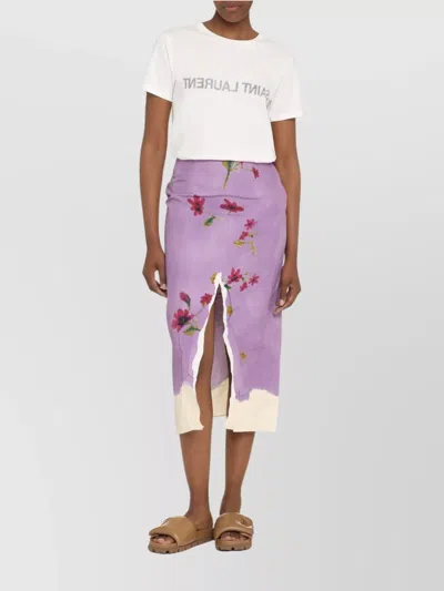 Saint Laurent Reverse Logo T-shirt In White