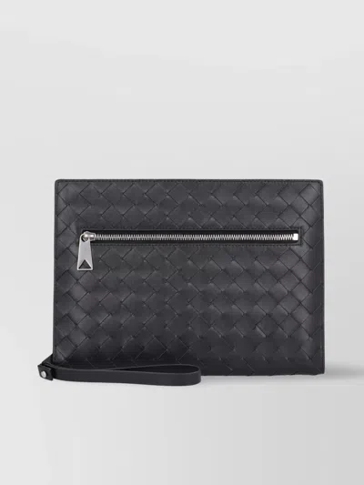 Bottega Veneta Porta Documenti Intrecciato Piccolo In Black