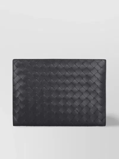 Bottega Veneta Porta Documenti Intrecciato Piccolo In Black