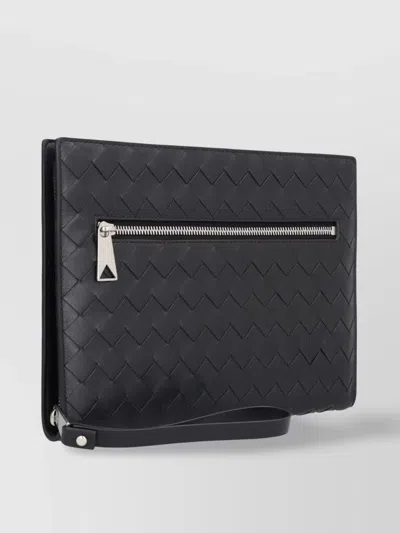Bottega Veneta Porta Documenti Intrecciato Piccolo In Black
