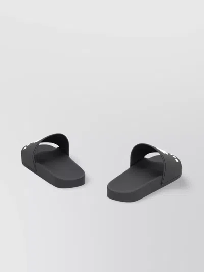 Balenciaga Rubber Slide Sandals For The Pool In Black