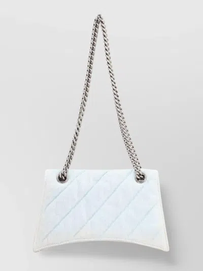 Balenciaga Crush Shoulder Bag In Blue