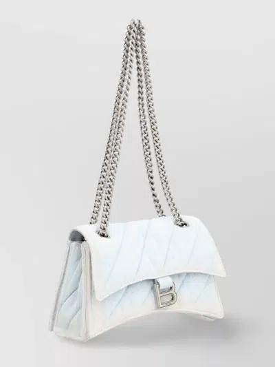 Balenciaga Crush Shoulder Bag In Blue