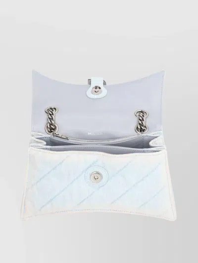 Balenciaga Crush Shoulder Bag In Blue