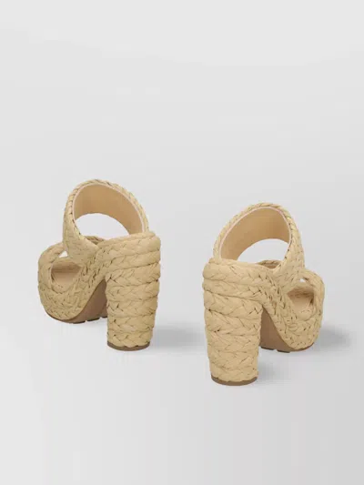 Bottega Veneta Canalazzo Raffia Mules