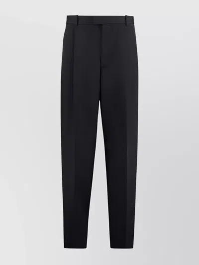Bottega Veneta Pleated Front Tailored Trousers In Black
