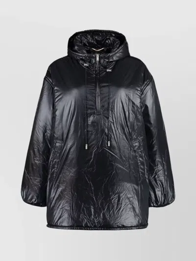 Saint Laurent Black Nylon Down Jacket In Black