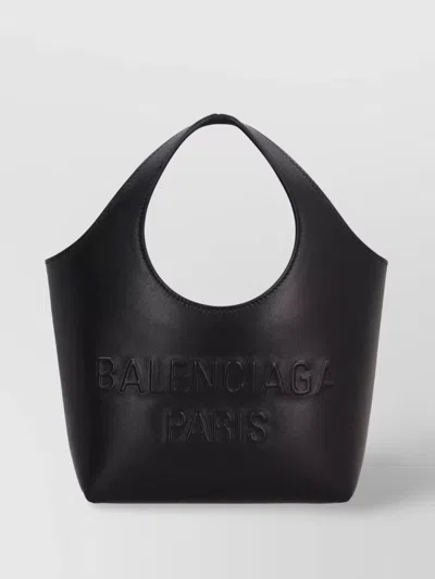Balenciaga Mary-kate Xs Leather Tote In Black