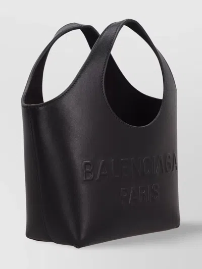 Balenciaga Mary-kate Xs Leather Tote In Black