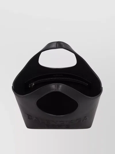 Balenciaga Mary-kate Xs Leather Tote In Black