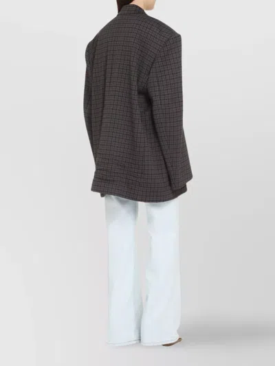 Balenciaga Single-breasted One Button Jacket In Gray