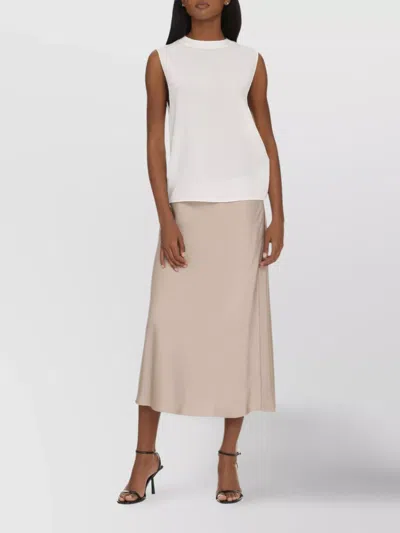 Saint Laurent Silk Top With Keyhole Back Detail In White
