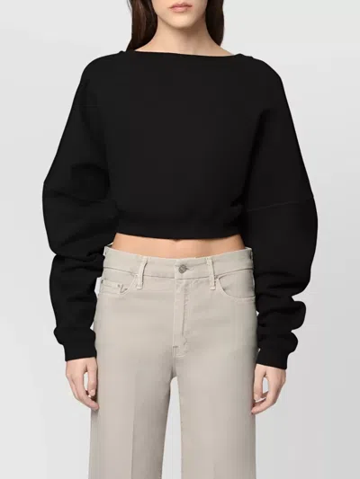 Saint Laurent Crew-neck Sweatshirt Asymmetric Hem
