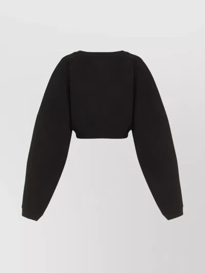 Saint Laurent Crew-neck Sweatshirt Asymmetric Hem