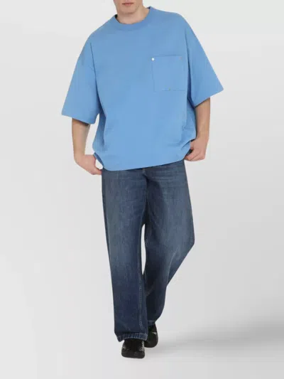 Bottega Veneta Admiral Blue Cotton T-shirt