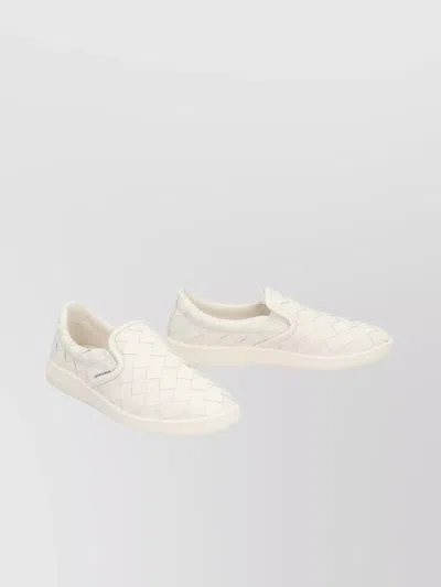 Bottega Veneta Sawyer Intrecciato Leather Low-top Sneakers In White