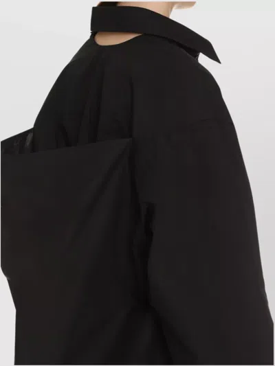 Balenciaga Suspended Shirt Dress In Black