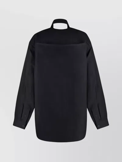 Balenciaga Suspended Shirt Dress In Black