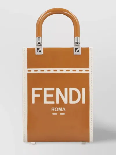 Fendi Mini Sunshine Crossbody Satchel With Adjustable Strap