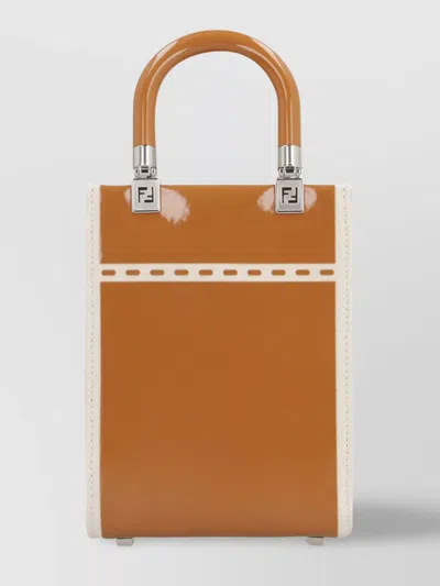 Fendi Mini Sunshine Crossbody Satchel With Adjustable Strap