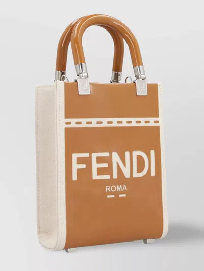 Fendi Mini Sunshine Crossbody Satchel With Adjustable Strap