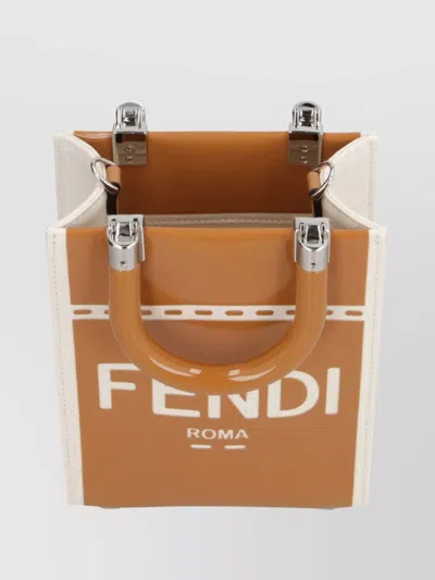 Fendi Mini Sunshine Crossbody Satchel With Adjustable Strap