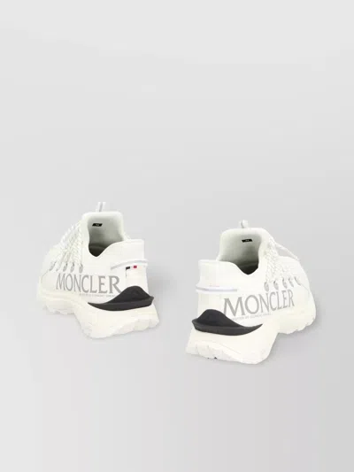 Moncler White Nylon Sneakers In Neutral