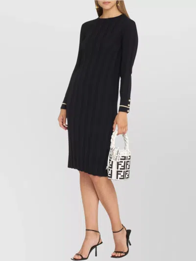 S Max Mara Dress Wool Button Cuffs