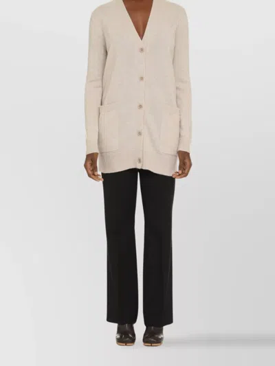Max Mara Wool And Cashmere Cardigan With Sequin Embroidery
