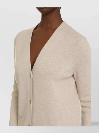 Max Mara Wool And Cashmere Cardigan With Sequin Embroidery
