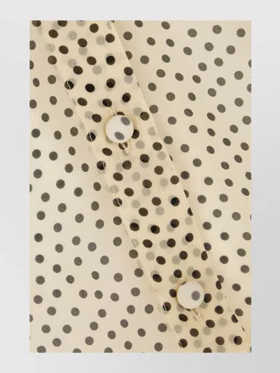 Valentino Lace-trimmed Ruffled Polka-dot Silk-chiffon Blouse In Neutrals