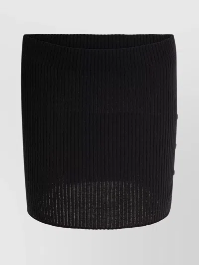 Courrèges Skirts Featuring Button Detailing And Elastic Waistband In Black