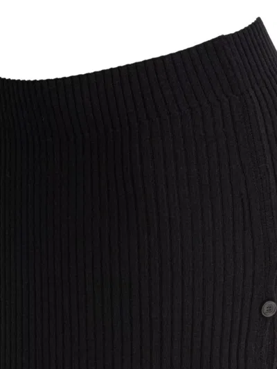 Courrèges Skirts Featuring Button Detailing And Elastic Waistband In Black