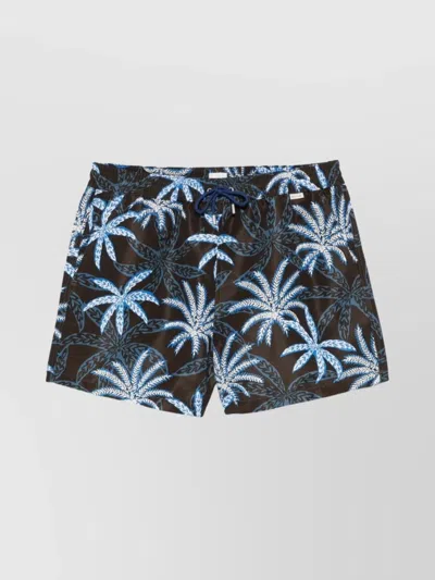 Paul Smith Mens Swim Short Palms In Blue