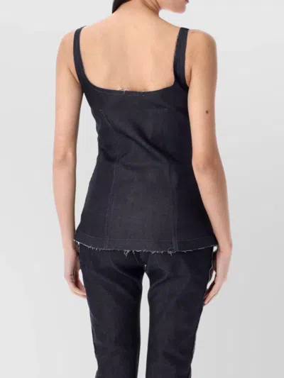 Marni Denim Corset Top In Animal Print