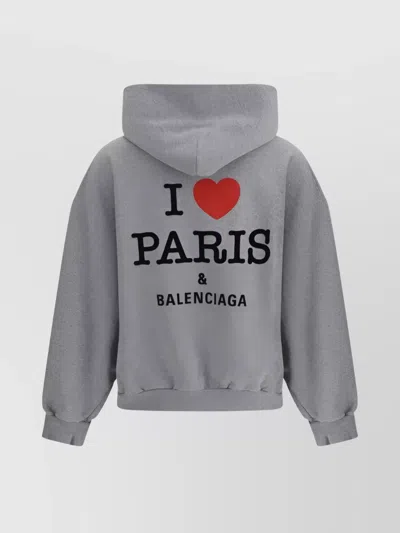 Balenciaga Woman Grey Sweatshirts In Gray