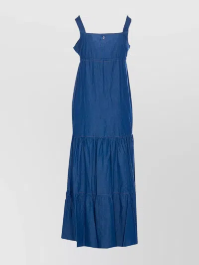 Liu •jo Denim Dress With Adjustable Waist Tie