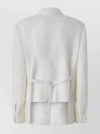 Pinko Tailored White Blazer With Single Button Closure