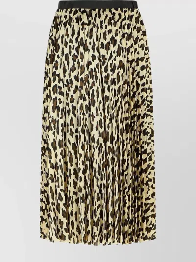 Sacai Asymmetrical Leopard Print Skirt With Adjustable Belt